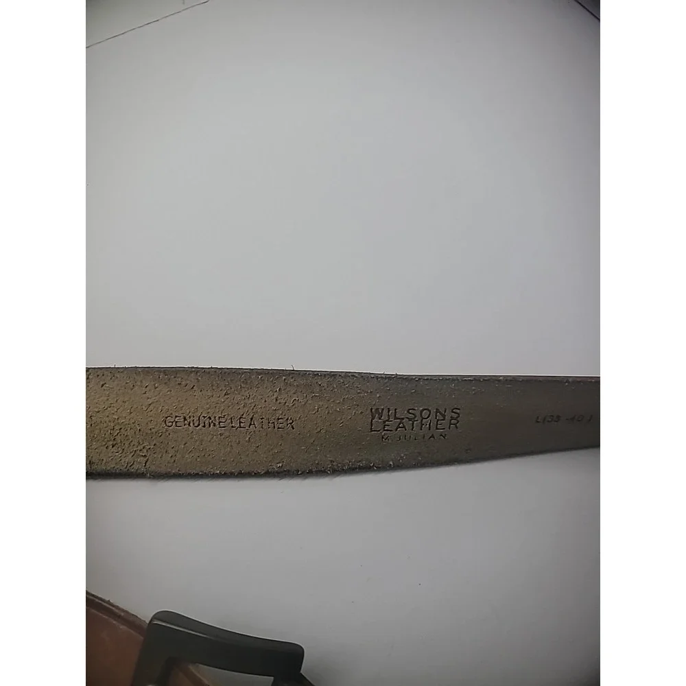 Vintage Wilsons Leather Genuine Julian Men Belt Double Prong L Large‎ 38-40 Brn